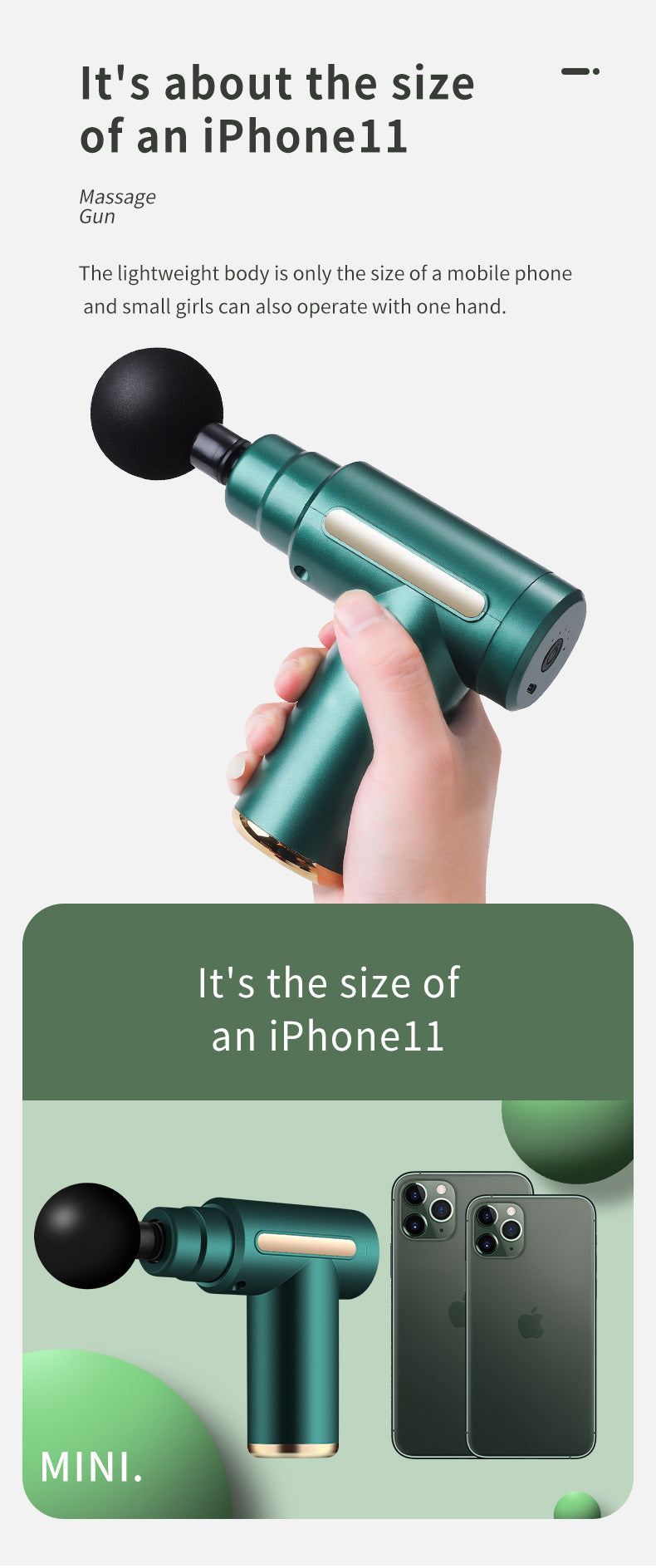 Portable Rechargeable Fascia Gun – Electric Muscle & Neck Massager for Fitness Recovery