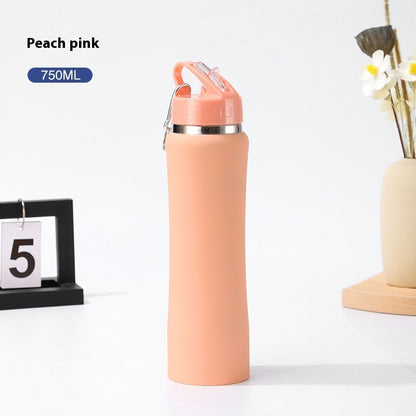 304 Double-Wall Stainless Steel Slim Waist Tumbler with Straw – Portable & Reusable