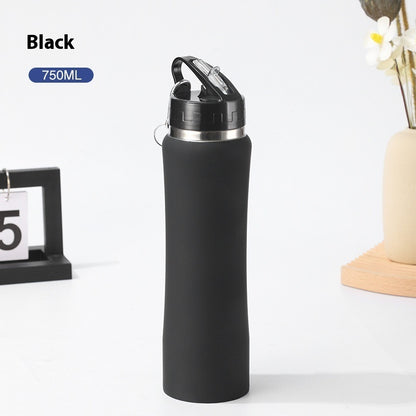 304 Double-Wall Stainless Steel Slim Waist Tumbler with Straw – Portable & Reusable