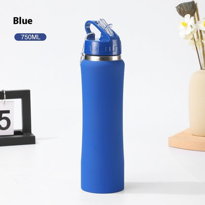 304 Double-Wall Stainless Steel Slim Waist Tumbler with Straw – Portable & Reusable