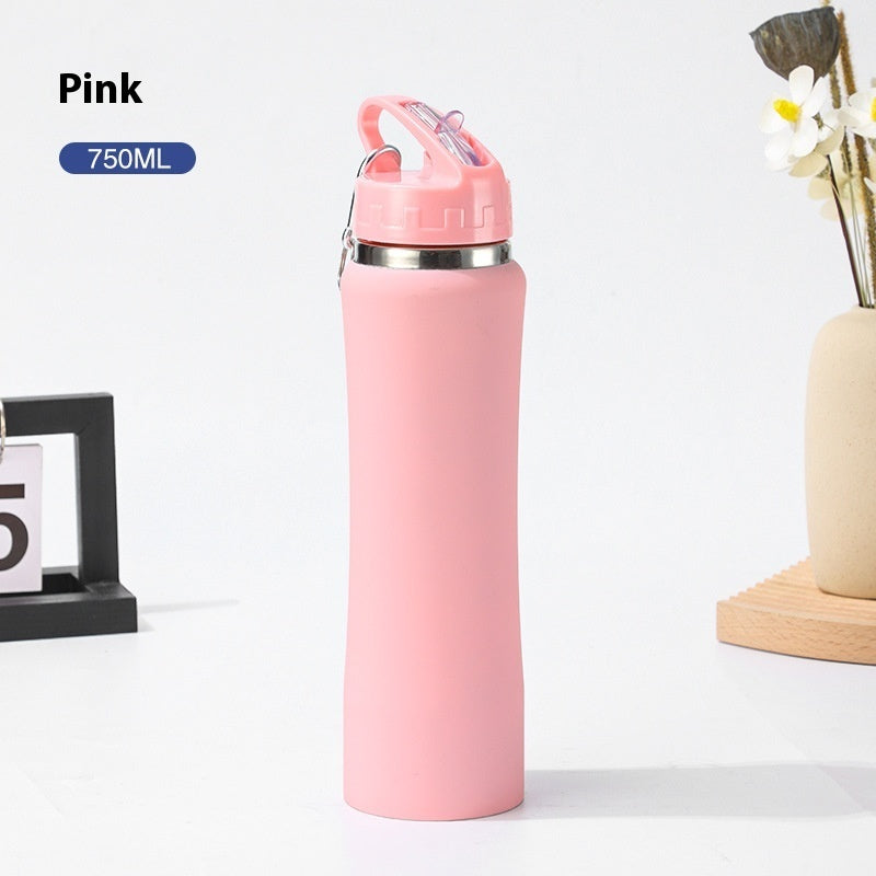 304 Double-Wall Stainless Steel Slim Waist Tumbler with Straw – Portable & Reusable