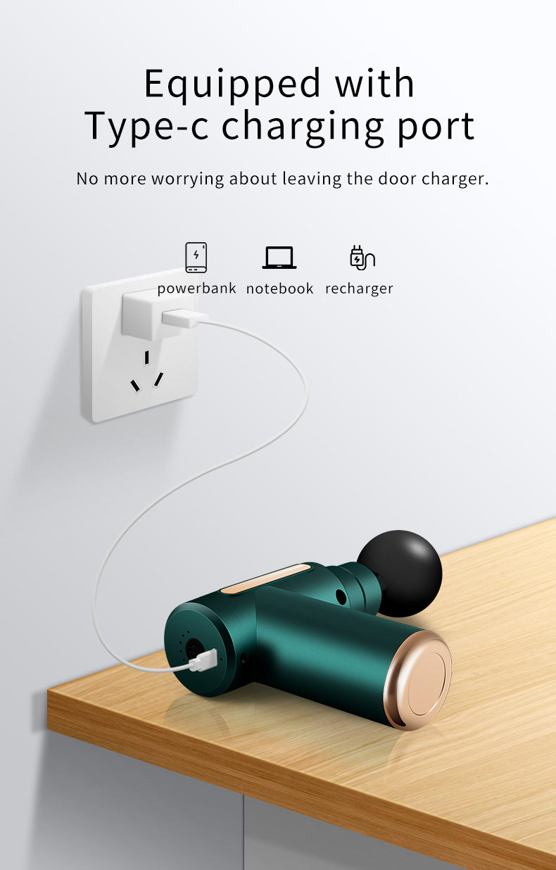 Portable Rechargeable Fascia Gun – Electric Muscle & Neck Massager for Fitness Recovery